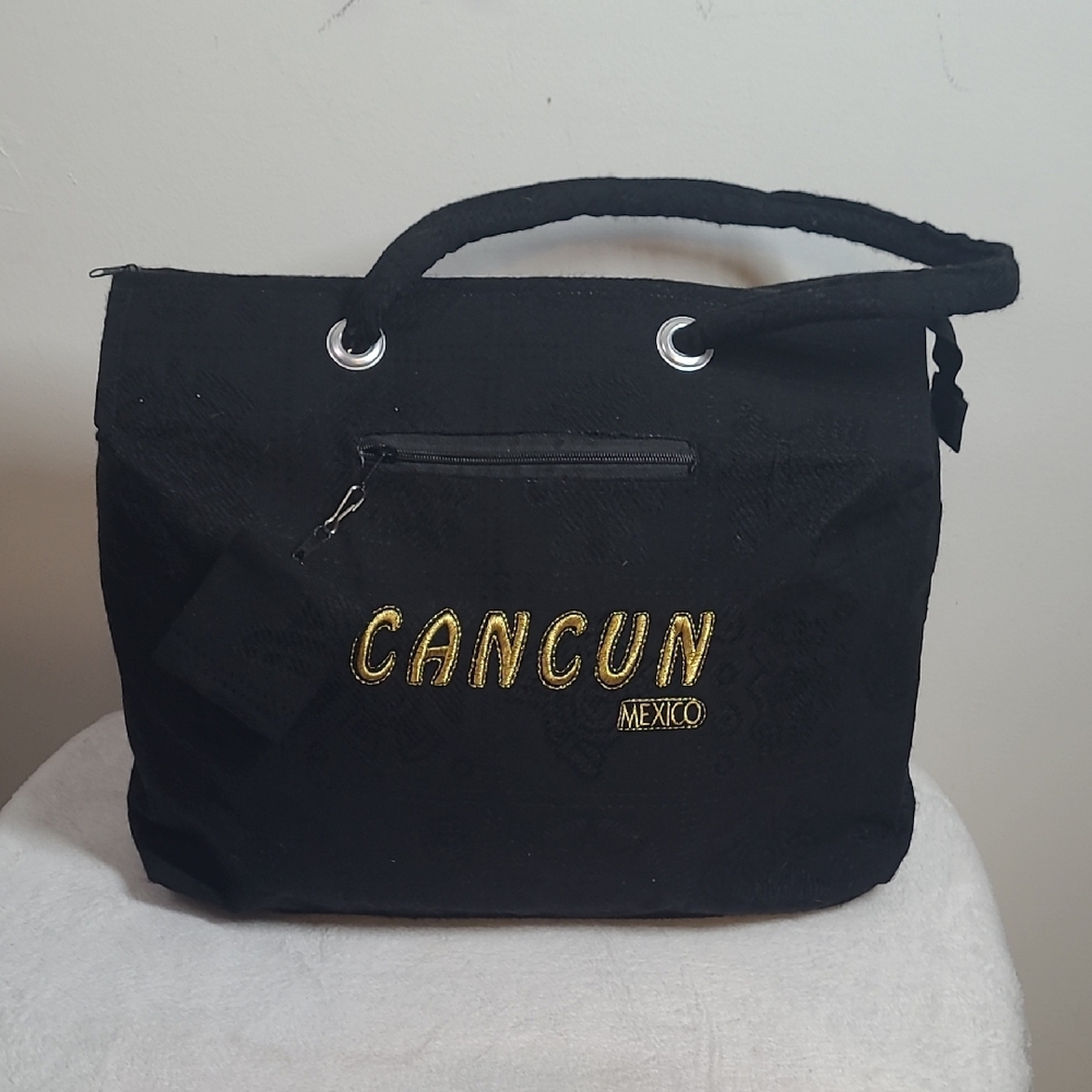 Black Cancun Tote Bag